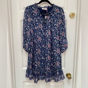 NWT Vineyard Vines Blue & Pink Floral Dress XXS